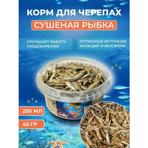 Сушеная рыбка для рептилий и черепах 250мл