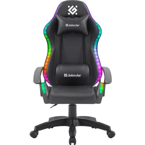 Кресло геймерское Defender Factor X RGB, Черный, класс 2, PU — фото 1