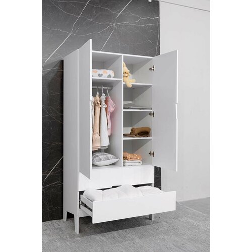 Шкаф ANTEMI Fiora высота 185 см белыйбелый НИК 10 бб 24000₽