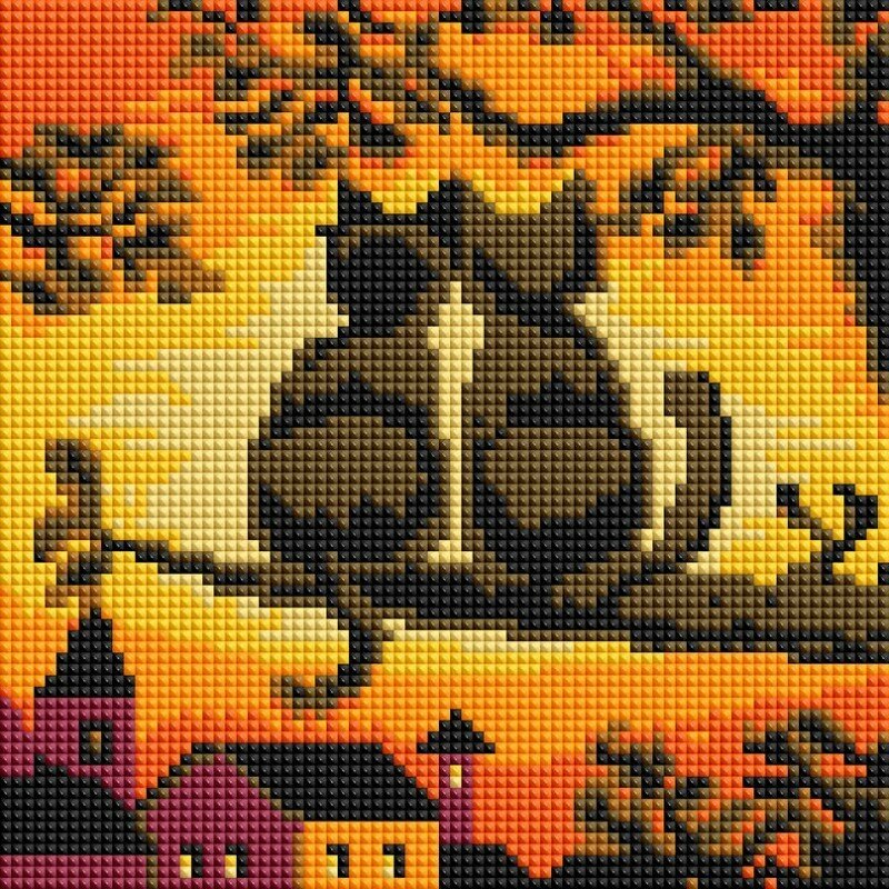 Набор Белоснежка #452-ST-PS Две кошки Алмазная Мозаика 20 х 25 см