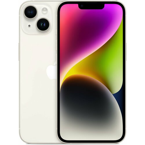 Смартфон iPhone 14 1SimeSim 128Gb Starlight Сияющая звезда 71690₽