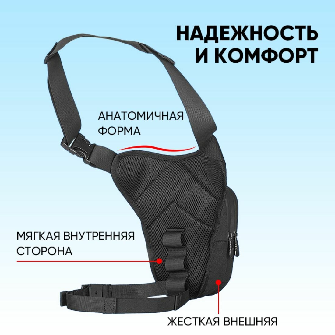Сумка на бедро для мотоцикла и велосипеда, Мотоциклетная сумка, Мотосумка — фото 1