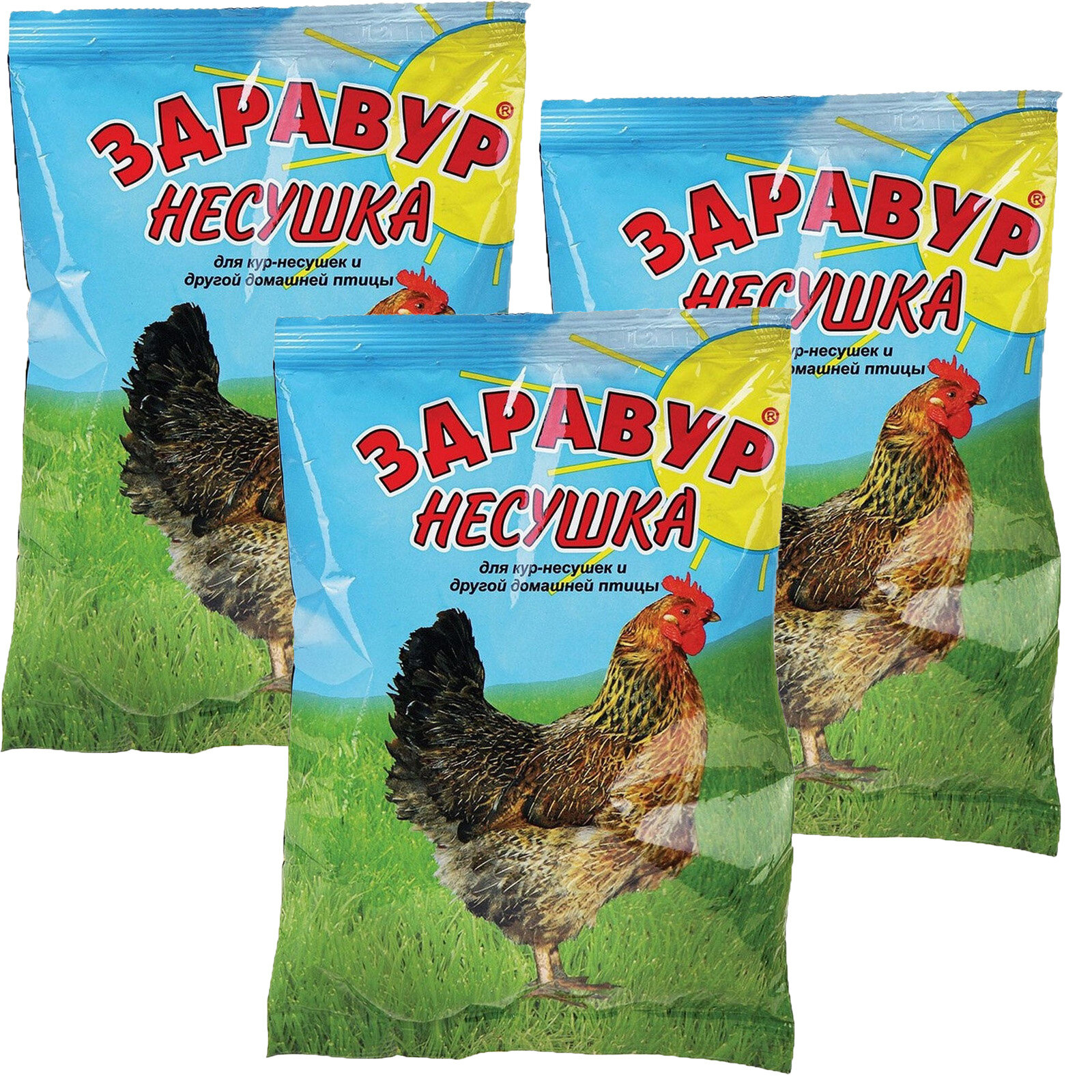 Здравур несушка, премикс для кур и другой домашней птицы, 250 г х 3 шт