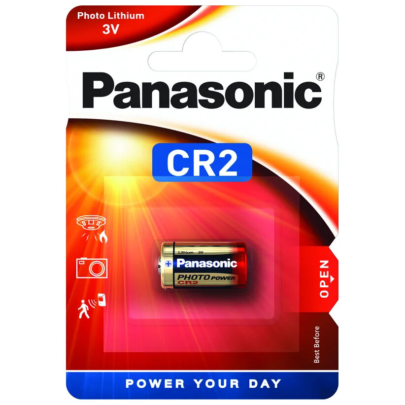 Батарейка CR2 Panasonic, литиевая, 3В, 850 мАч
