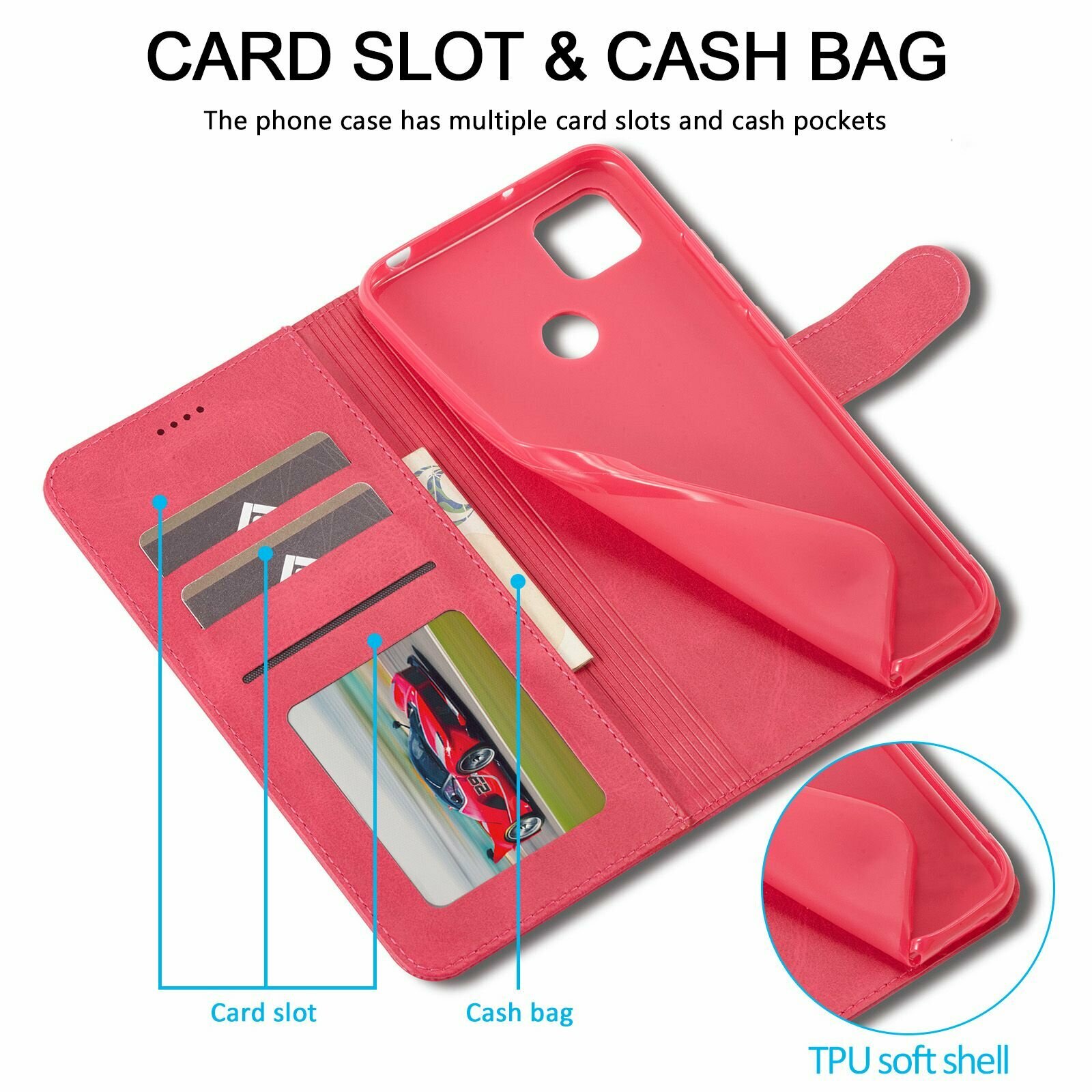 Электронные Книги Xiaomi LCIMEEKE Кожаный книжка чехол для Xiaomi Redmi 10A/ 9C / Сяоми Редми 9С / Редми 10А с визитницей из экокожи