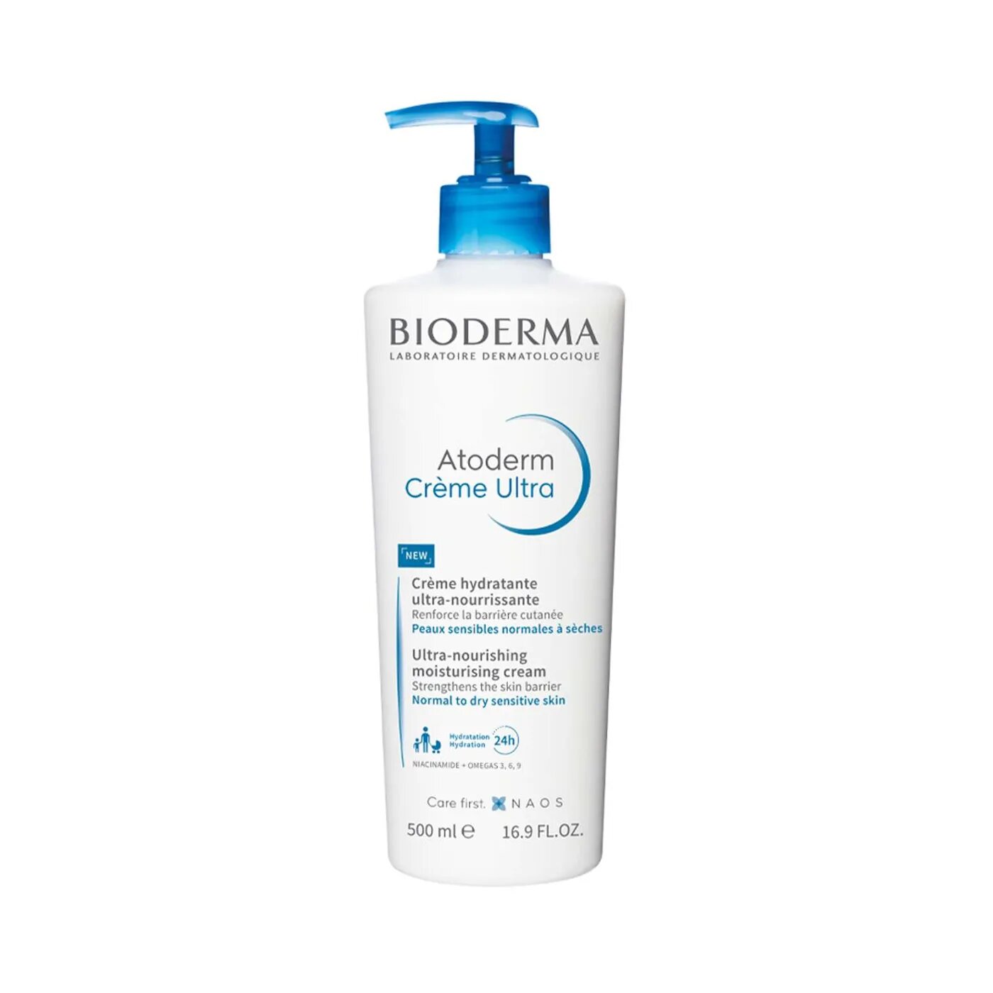 BIODERMA Atoderm Ultra Крем для увлажнения нормальной и сухой кожи лица и тела, 500 мл — фото 1