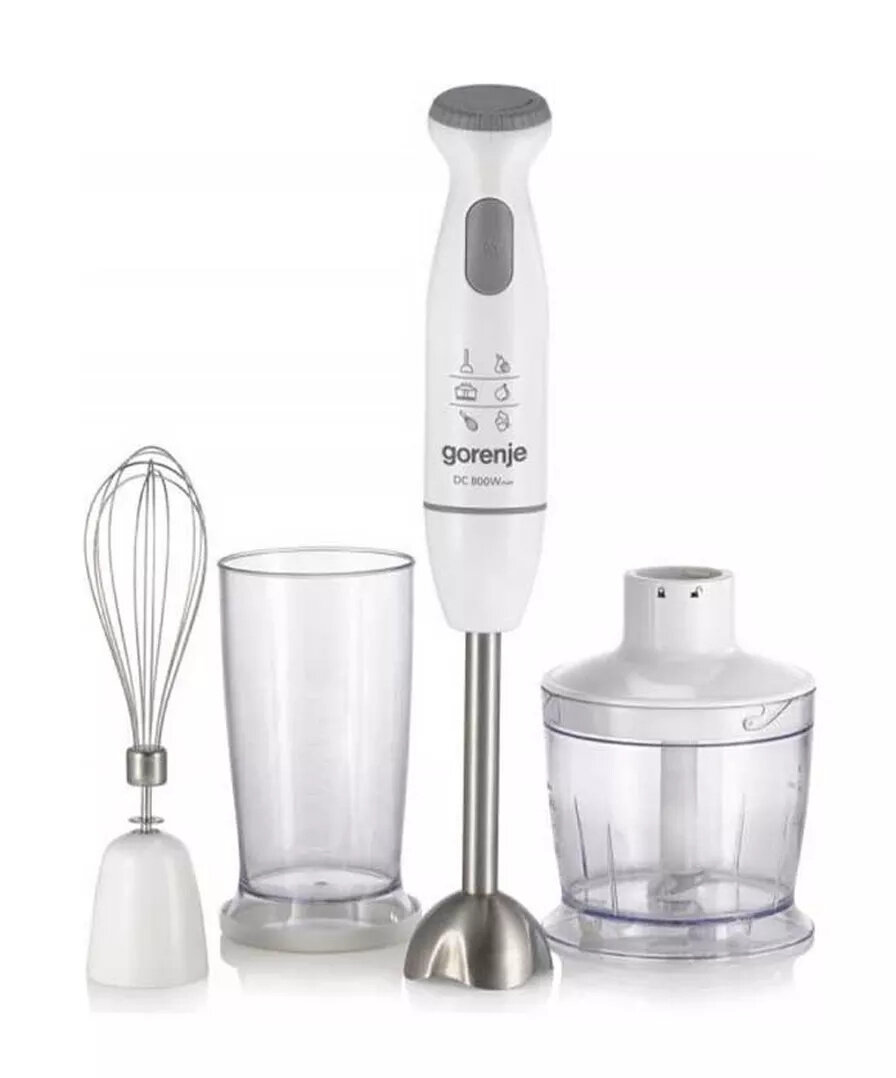 Изображение Блендер погружной Gorenje HBC804QW, мощность 800Вт, нержавеющая сталь