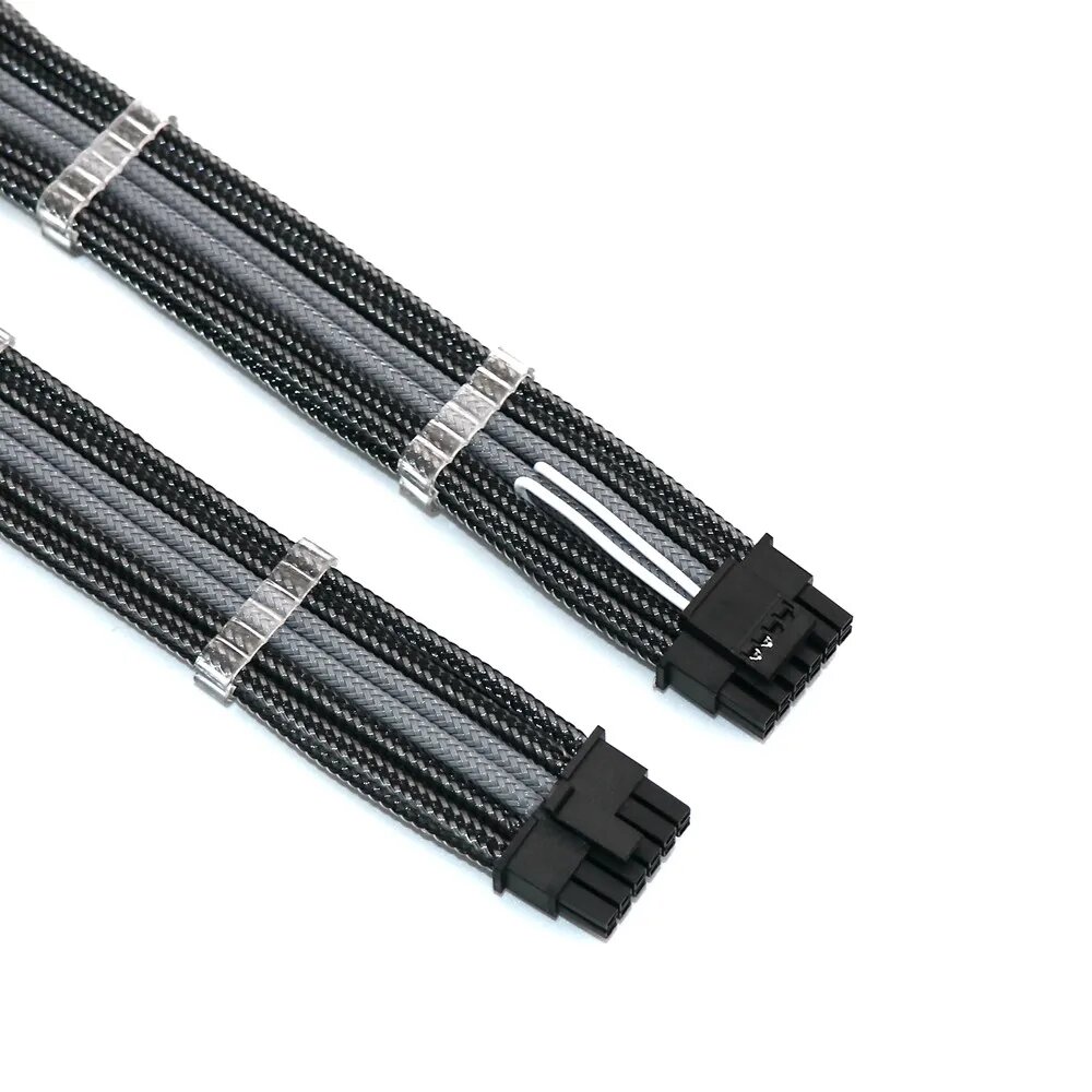 BOHCHONG Модульный кабель питания 600 Вт 12VHPWR, Carbon Billet Grey, 60cm
