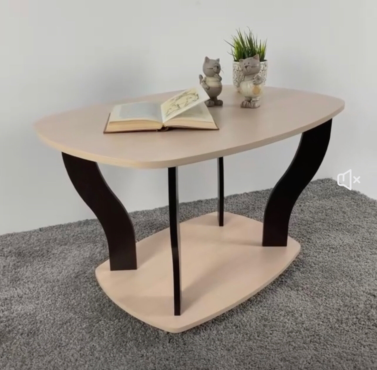 Стол Журнальный Консул-3 (900*560*600) дуб молочный/венге 90см