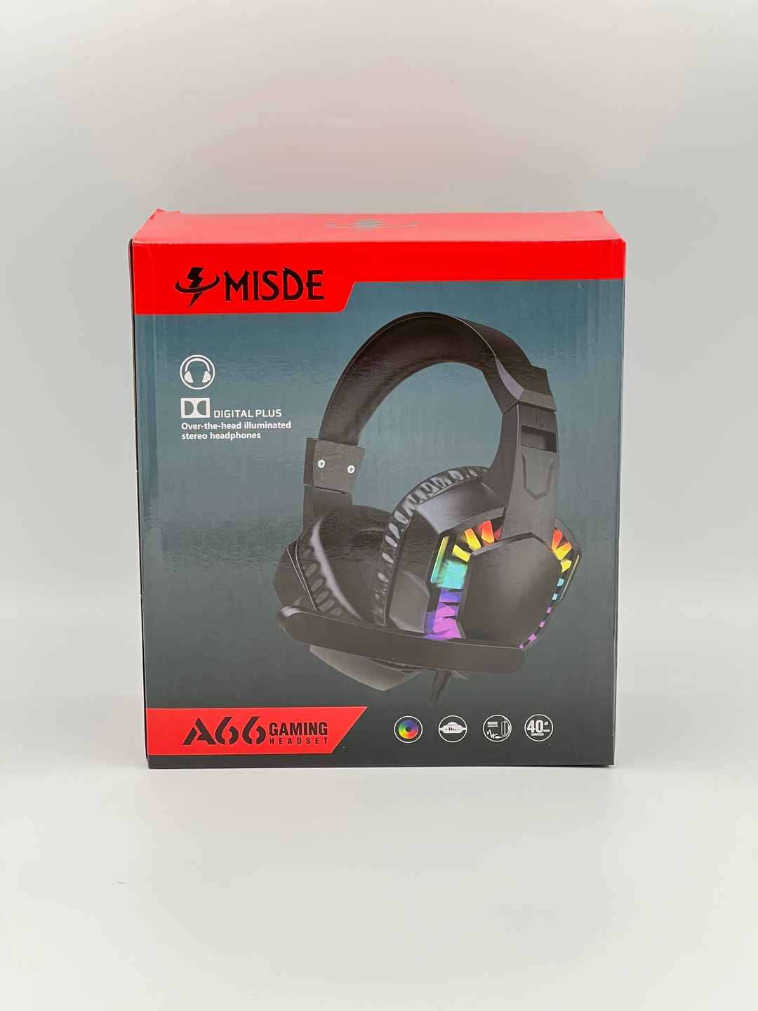 Игровые наушники, с микрофоном, проводные, для компьютера, с RGB-подсветкой