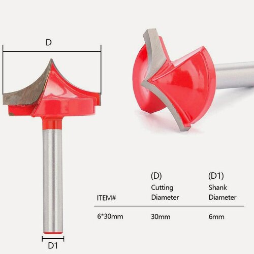 Изображение товара Фреза пазовая фасонная XCAN, 6х30 мм по дереву из легированной стали