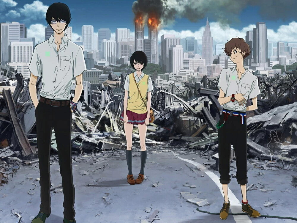Плакат, постер Zankyou no Terror на бумаге, размер 60х84см