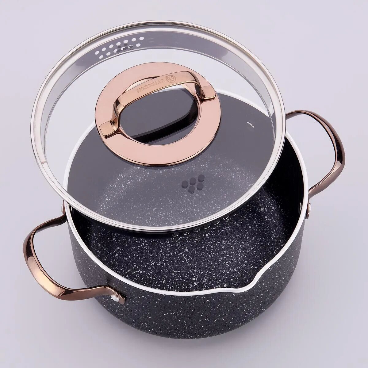 Набор посуды KORKMAZ GALAKSI A1372 гранитное АП покрытие, 4 предмета — фото 1
