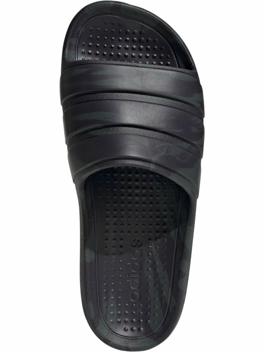 Шлёпанцы adidas Adilette Flow, размер 9 UK, черный — фото 1