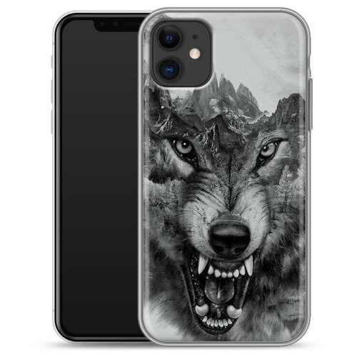 Дизайнерский силиконовый чехол для Айфон 11 / Iphone 11 Волк