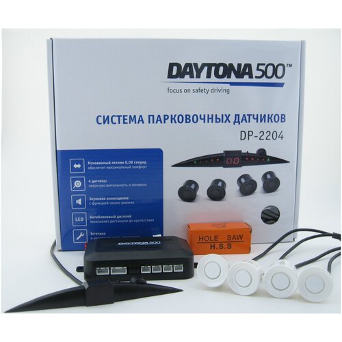 Парктроник Daytona500 DP-2204 датчик 22мм Белый цвет 4 шт