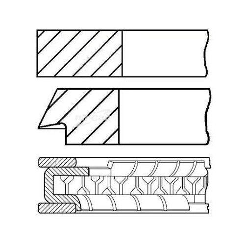 GOETZE 0812620000 Комплект поршневых колец для 1 цилиндра