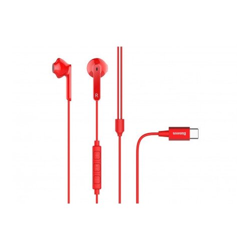 Проводные наушники BASEUS C16 Encok Wire Type-C красный 134800₽