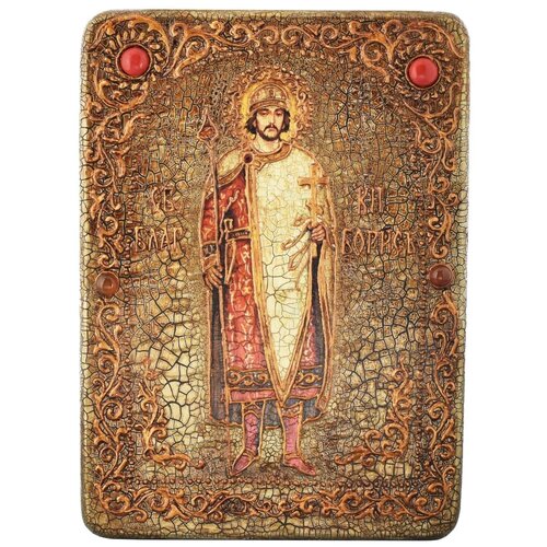 Икона "Святой благоверный князь Борис" 15 х 20 см