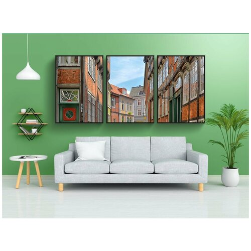 фото Набор модулных постеров для интерьера "стадия, дома, архитектура" 60x90 см. в тубусе, без рамки lotsprints