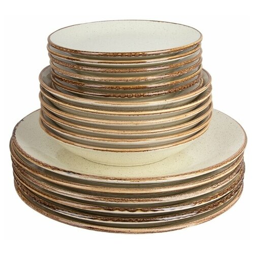фото Набор посуды столовый сизонс, 18 предметов ( 6 обеденных тарелок 28 см; 6 десертных тарелок 18 см; 6 глубо porland