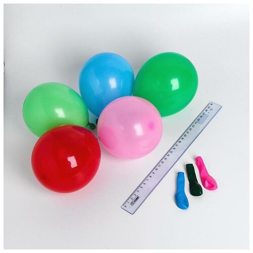 фото Шар латексный 5", пастель, набор 100 шт., водные бомбочки, цвет микс leti