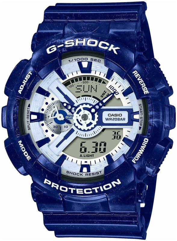 Наручные часы CASIO Наручные часы Casio GA-110BWP-2A, синий, белый
