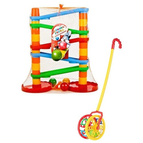 Набор Игра Зайкина горка Аттракцион № 1 + Каталка Колесо