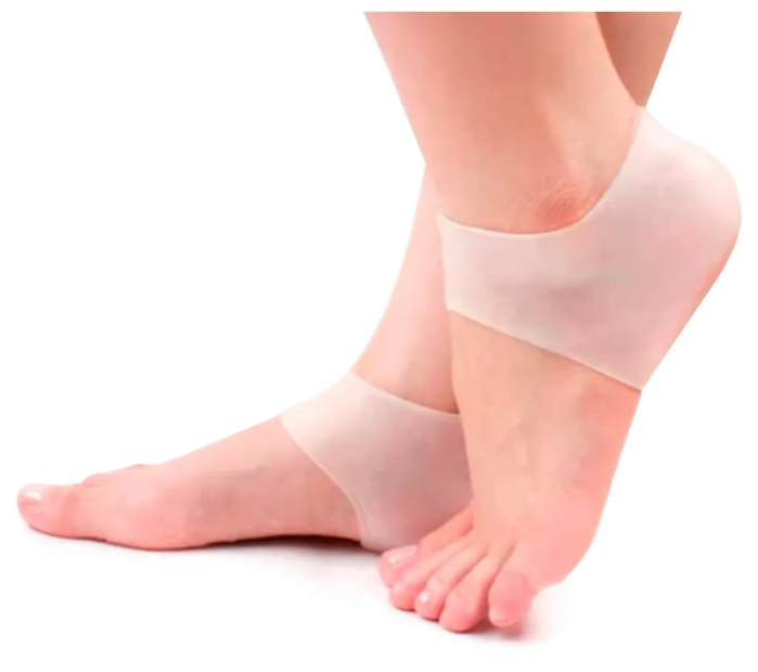 Гелевая подушка под пятку/ Протектор для пяток/ Силиконовые носки для заживления трещин на пятке