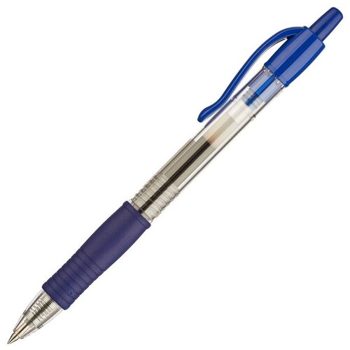 ручка шариковая deli eq50 bl авт на подставке 0 7мм резин манжета синий прозрачный синие чернила Ручка гелевая Pilot BL-G2-5-L (25733) авт. 0.3мм синие чернила - 12 шт.