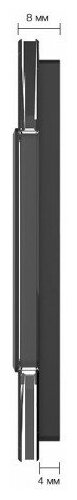 Livolo Рамка для розетки 2 поста, цвет черный, стекло BB-C7-SR/SR-12 . - фотография № 3