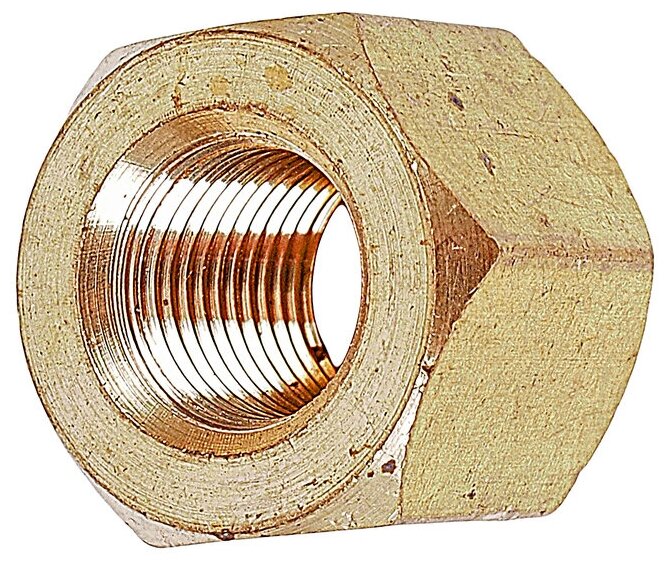 фото Гайка М10х1.0х12 ГАЗ-3302 трубы приемной латунная под ключ 17мм 292765-П