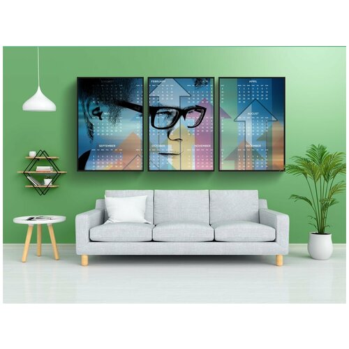 фото Набор модулных постеров для интерьера "запускать, профессия, карьера" 60x90 см. в тубусе, без рамки lotsprints