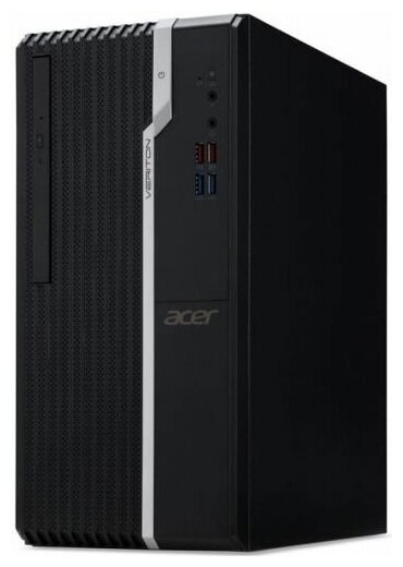 Компьютер ACER Veriton S2680G i3-10105/8GB DDR4 2666/256GB SSD M.2/Intel UHD 630/DVD-RW/USB KB &Mouse/NoO Black