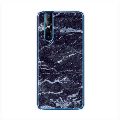 фото Силиконовый чехол "черный мрамор и треугольники" на vivo vivo v15 pro / виво v15 про case place