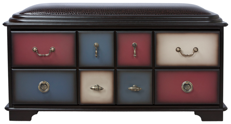 Банкетка Bogacho Пандора 2 с ящиком коричневая с искусственной кожей шоколадного цвета