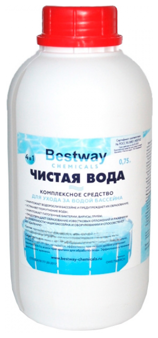 Универсальное средство BESTWAY Чистая вода 0,75 л OW0.75LBW - фотография № 5