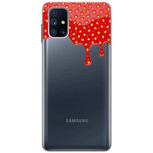 фото Силиконовый чехол на samsung galaxy m51 / самсунг м51 с 3d принтом "jam" прозрачный gosso