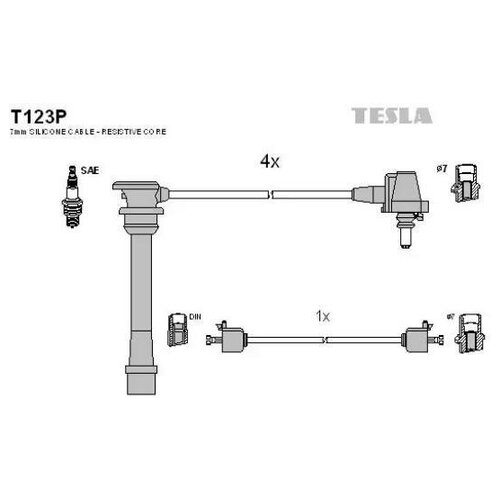 Tesla1 TESLA Провода высоковольтные TESLA T123P