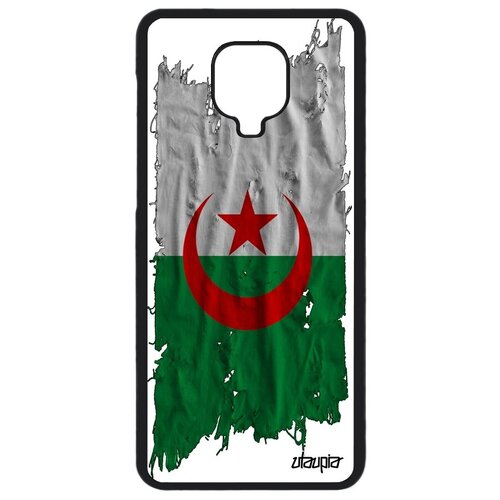фото Чехол для мобильного // xiaomi redmi note 9 pro // "флаг алжира на ткани" страна дизайн, utaupia, белый