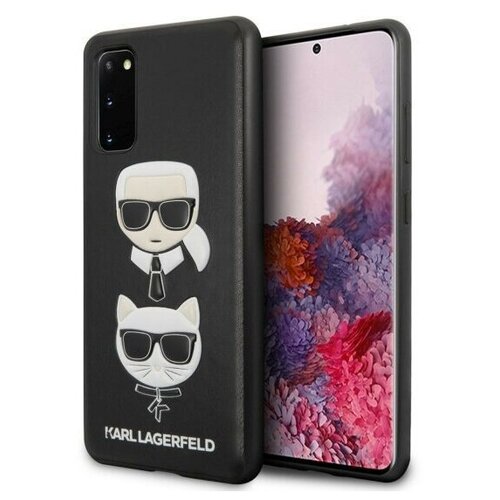 фото Чехол cg mobile karl lagerfeld pu leather karl and choupette hard для galaxy s20, цвет черный (klhcs62kickc)