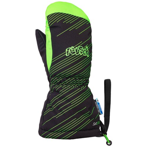 фото Варежки reusch 2021-22 maxi r-tex xt mitten black/green gecko (inch (дюйм):ii)