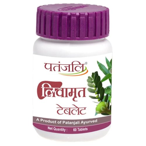 Лив Амрит Патанджали (Liv Amrit Patanjali) очищает печень, выводит токсины, 60 таб.