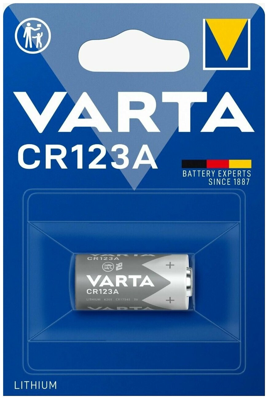 Батарейка Varta CR 123A Bli 1 Lithium (6205301401) - фото №7