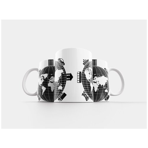 фото Кружка "транспорт, лодка, автобус" 320 мл lotsprints