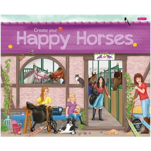 Альбом с наклейками Creative Studio Create your Happy Horses