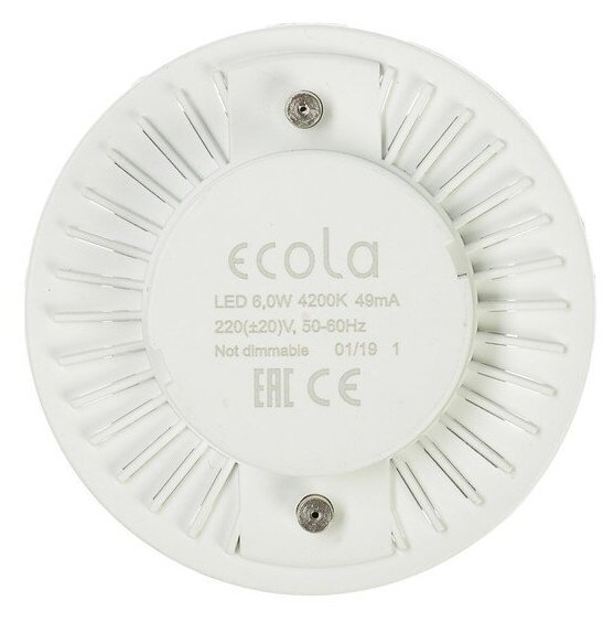 Упаковка светодиодных ламп 5 шт. Ecola T5MV60ELC, GX53, 6 Вт, 4200 К - фотография № 4