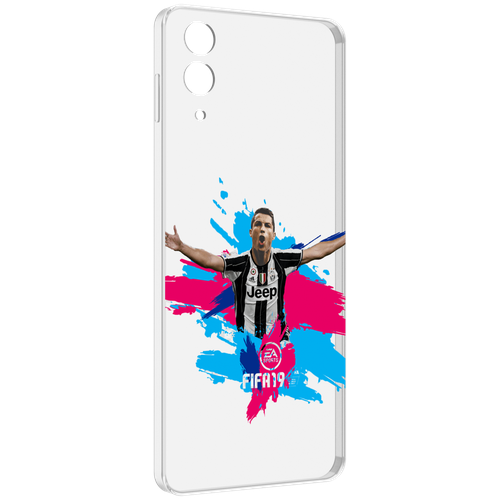 Чехол MyPads Fifa-2019-2020-2021-2022 мужской для Samsung Galaxy Z Flip 4 (SM-F721) задняя-панель-накладка-бампер