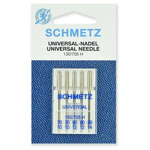 иглы для кожи schmetz 130 705h ll 80 2 90 2 100 уп 5 игл Набор игл Schmetz №70-90 Sort 130/705H 5шт