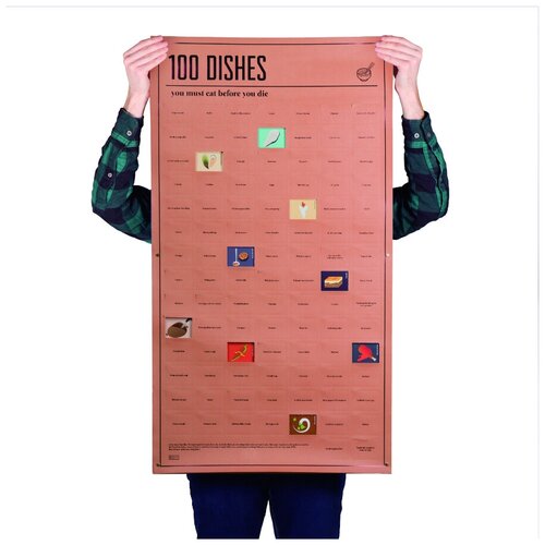 Постер «100 блюд, которые нужно попробовать, прежде чем умереть» Doiy FD-DYPOSTDIE